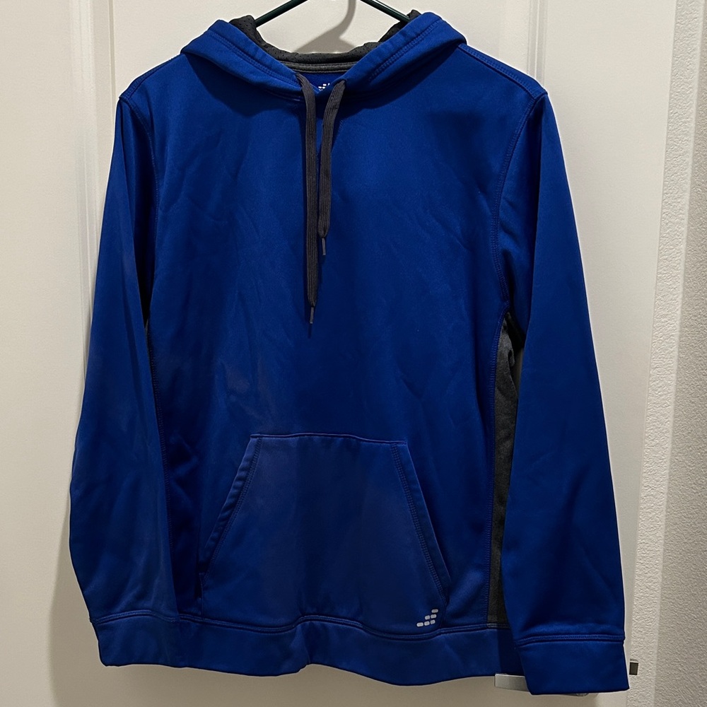 bcg Royal Blue Pullover Men's Hoodie with Contrast Trim(S)